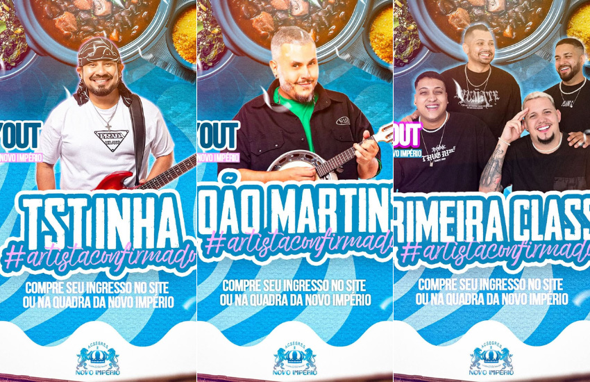 Carioca João Martins faz show na Feijoada da Novo Império, neste domingo