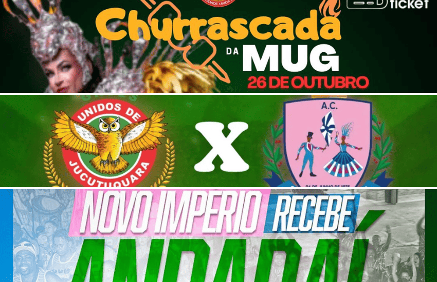 Agenda das escolas de samba: Veja os eventos deste domingo