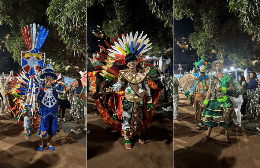 Protótipos das fantasias do Pega no Samba para o Carnaval de Vitória 2026