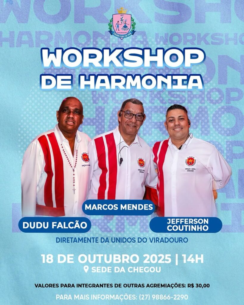 Trio da Viradouro ministra workshop na Chegou O Que Faltava