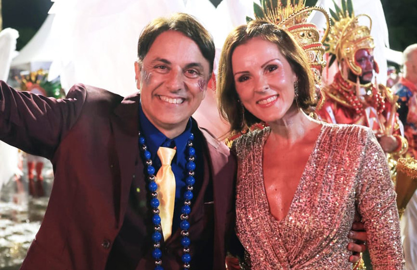 Marcelo e Priscilla Lages, coreógrafos da Comissão de Frente da Mocidade Unida da Glória