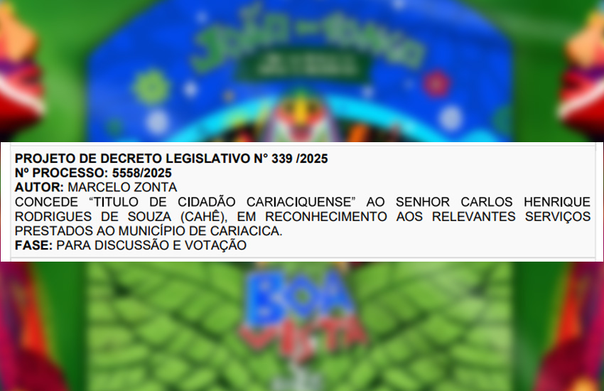 Decreto foi publicado no Diário Oficial de Cariacica no dia 19 de novembro