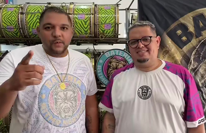 Alcino Jr. e Jorge Borges seguem no comando da bateria Ritmo Nervoso