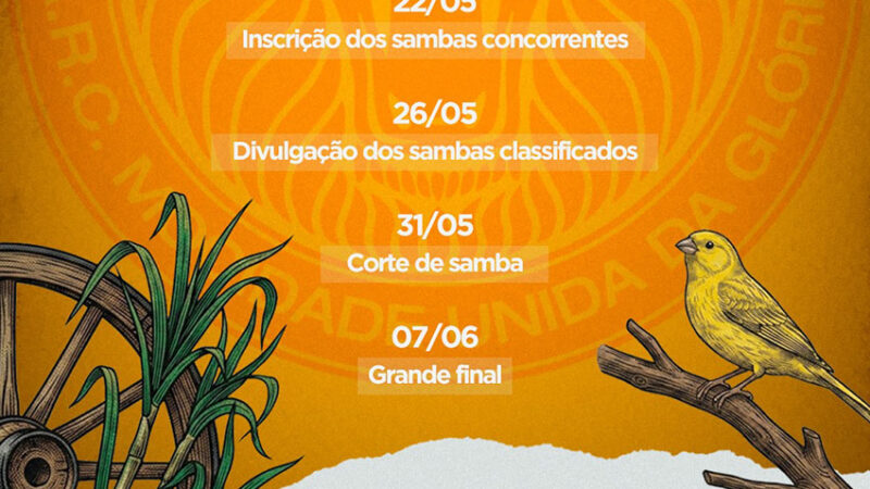Final de samba-enredo da MUG acontece no dia 7 de junho com novo formato de disputa