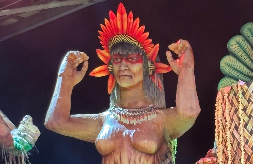 Alegoria do Boi-bumbá Garantido no Festival de Parintins 2026
