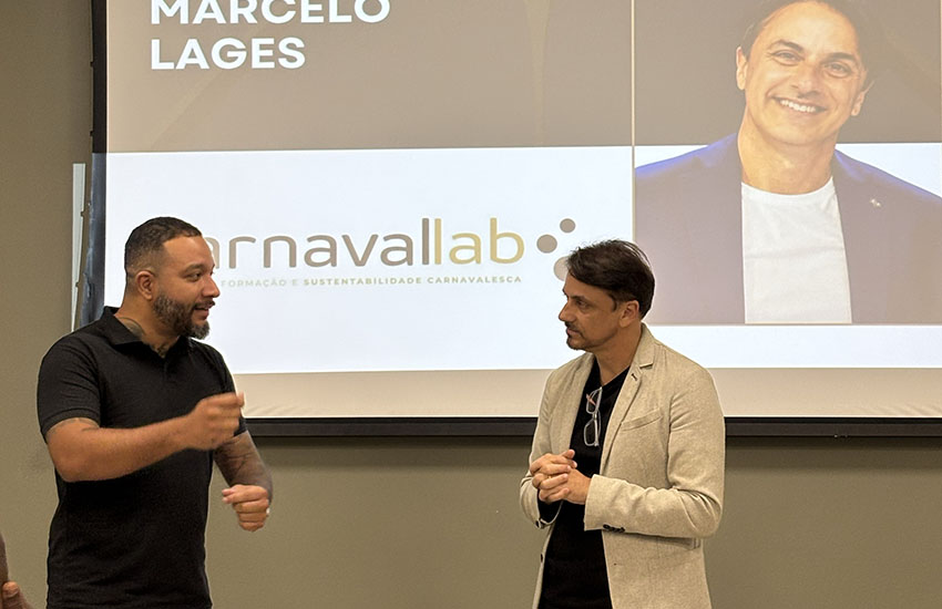 Pedro Silva e Marcelo Lages, facilitadores no primeiro dia de Carnaval Lab no Espírito Santo
